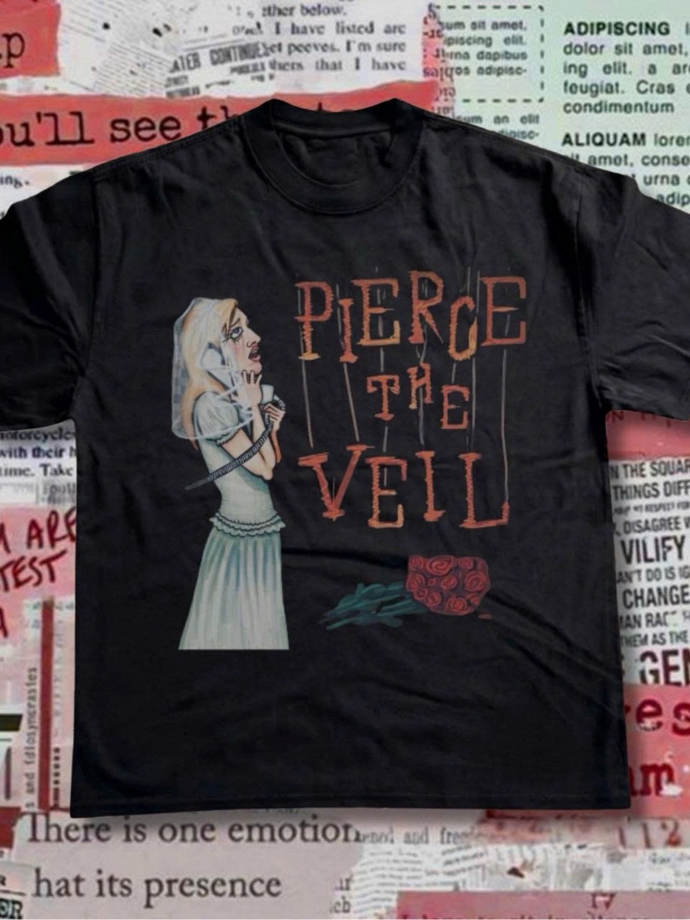Gildan Black Kids Tee with Pierce The Veil Graphic